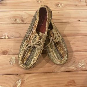 Twisted X tan and brown boat shoe